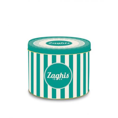 Zaghis Panettone Farcito Pistacchio in Latta / Filled w/Pistachio Cream in Tin Box