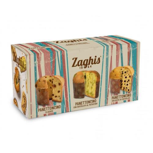 Zaghis Tris Panettoncino Classic / Chocolate / Pistachio