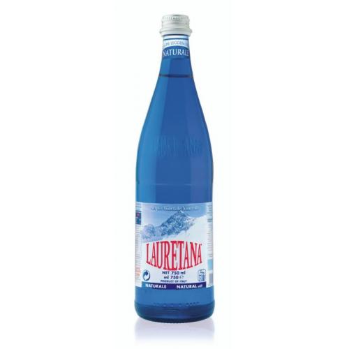 Lauretana Natural Water Blue Glass Bottle