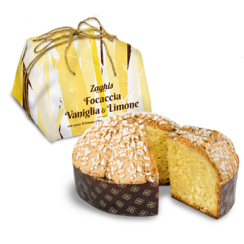Zaghis Focaccia Lemon & Vanilla Bourbon Hand Packed