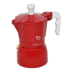 Top Moka Ladybug Coffee Maker Red