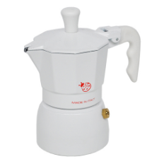 Top Moka Ladybug Coffee Maker White