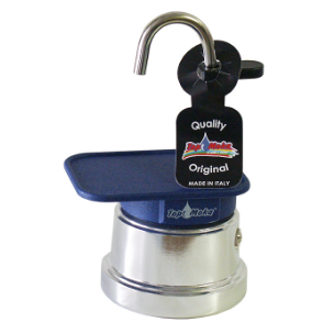 Top Moka Mini Coffee Maker Silver/Blue