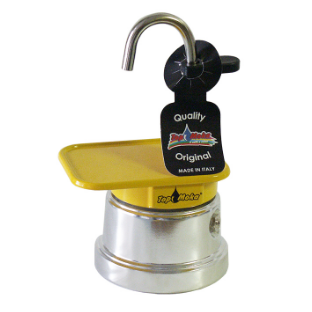 Top Moka Mini Coffee Maker Silver/Yellow