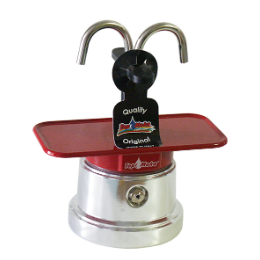 Top Moka Mini Coffee Maker Silver/Red