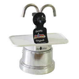 Top Moka Mini Coffee Maker Silver/White