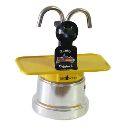 Top Moka Mini Coffee Maker Silver/Yellow