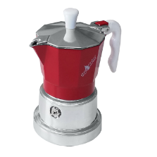 Top Moka Top Coffee Maker Silver/Red