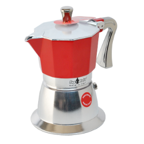 Top Moka Super Top Induction Coffee Maker Red