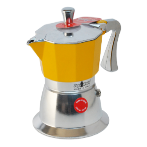 Top Moka Super Top Induction Coffee Maker Yellow
