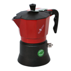 Top Moka Barley Testa Rossa Coffe Maker Red