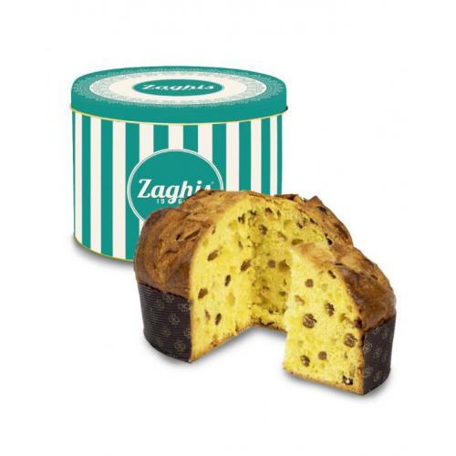 Zaghis Panettone Tradizionale in Latta Bassa / Traditional in Tin Box