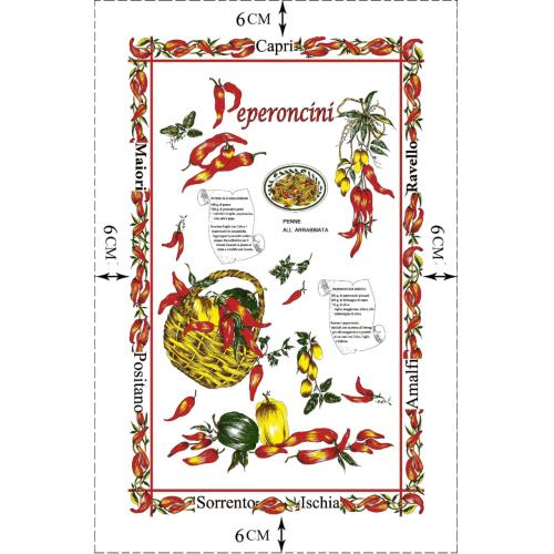 Cassese Peperoncini Tea Towel